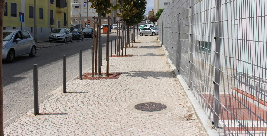 Calçadas requalificadas no bairro Afonso Costa