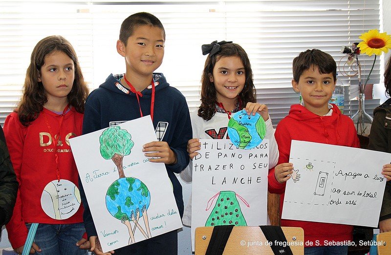 Ação ambiental com alunos